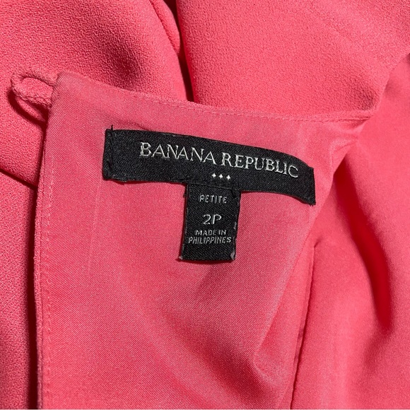 #0122 Banana Republic Coral Zipper Back Romper w/Pockets -2P - Picture 5 of 8